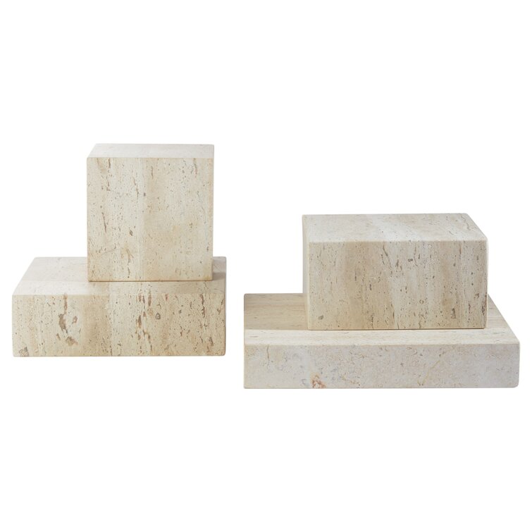 Studio A Travertine Cube Riser-Sm & Reviews | Wayfair